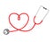 Heart Shaped Stethoscope Isolated