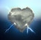 Heart shaped storm cloud