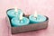 Heart shaped tray with romantic candles