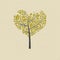 Heart Shaped Tree on Recycled Paper