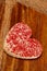 Heart shaped Valentine cookie