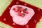 Heart shaped wild berries bavarian cream