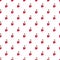 Heart-shapped cherries pattern for fabric design in love core style