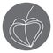 Heart shapped plant, icon icon