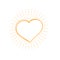 Heart shining with rays of love and light. concept of marriage or wedding badge, sunlight, flare, boom, sunlight. Set