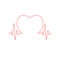 Heart sign inside pulse line