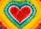 Heart sign tie dyed pattern background.