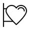 Heart signboard icon