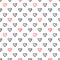 Heart signs seamless pattern