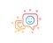 Heart and Smile line icon. Favorite like sign. Vector