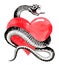 Heart and snake