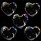 heart soap bubble inflatable beautiful iridescent rainbow