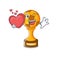 With heart soccer trophy in the cartoon drawer