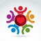 Heart and social medical and health organization icon, vector co