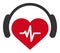 Heart Sound Vector Icon Flat Illustration