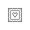 Heart stamp icon vector