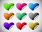 Heart stickers design