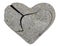 Heart from stone broken isolated - 3d rendering