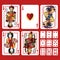 Heart Suit Playing Cards Full Set