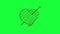 Heart Symbol And Arrow Being Draw On green Background