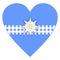 Heart Symbol Bavarian Style with edelweiss