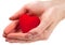 Heart symbol in hands