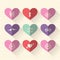 Heart symbol icon set with love and wedding concept