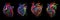 Heart symbol with multicolored liquid paints. AI generative