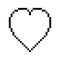 Heart symbol outline pixel art