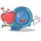 With heart tape measure character cartoon