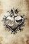 Heart, Tattoo sketch, handmade design