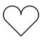 Heart thin line icon. Vector pictogram