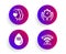 Heart, Timer and Hot water icons set. Wifi sign. Love head, Deadline management, Aqua drop. Wireless internet. Vector