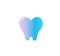 Heart with Tooth Root, flat cartoon style vector logo concept. Dentistry isolated icon on white background. Dentist