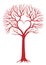 Heart tree, vector background