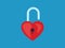 Heart unlock icon. business openness