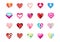 heart valentine icon set, heart valentine logo set, love signs logo, collection of hearts symbol icon vector illustration