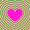 Heart. Valentine\'s Day. Optical illusion. Psychedelic. Retro