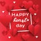 Heart on valentines day in love pattern vector lovely red sign on hearted celebration and greeting card backdrop loving