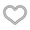 Heart vector valentine icon lasso rope logo symbol cartoon character doodle illustration design