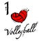 Heart volleyball background