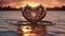 heart in water A steampunk love background with a heart on water. The heart is a scientific invention