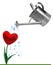 Heart and watering can