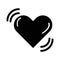 Heart waves Isolated Vector icon that can be easily modified or edited