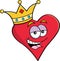 Heart wearing a crown