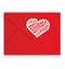 Heart white crayon on red envelope vector