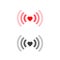 Heart wifi icon set. Vector heart connect icon in flat style. Heart signal. Love connection. Wifi hotspot signal. Love signal.