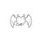 heart with wings and tail icon. Element of angel and demon icon for mobile concept and web apps. Thin line icon for website desig