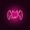 heart with wings and tail neon icon. Elements of Angel and demon set. Simple icon for websites, web design, mobile app, info