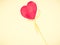 Heart on wooden stick, valentine gift